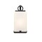 Z-Lite Sana 1 Light Outdoor Wall Sconce, Black & White Opal 593S-BK - alternate 2
